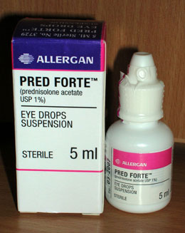 Steroid drops for red eyes