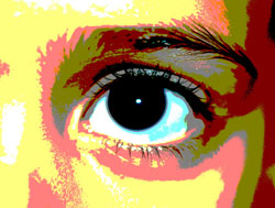 Eye in bright colors Eye in bright colors