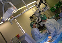 Operating room in Hadassah Ein Karem- photographed diagonally