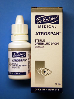 Atropin (Atrospan) is an eye drop used to dilate the pupil and quiet the eye