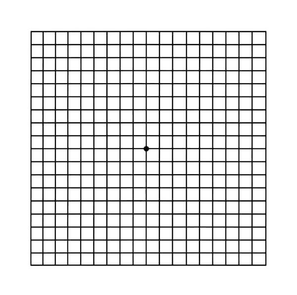 An Amsler-grid is used to detect visual distortions that may signify macular diseases such as age-related macular degeneration